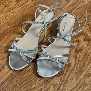 Touch of Nina Metallic Silver Sandals